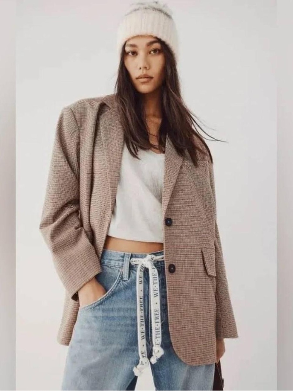 Free People Reggie Blazer in Ginger Combo.  Size LG